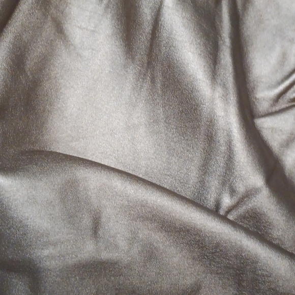 SHEIN Metallic Bronze Faux Leather Blouse 3x - Picture 3 of 3